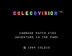 Cabbage Patch Kids - Adventure in the Park Title Screen